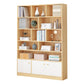 Manufactured Wood Standard Bookshelf Scandinavian Vertical Closed Back Bookshelf Natural 39.4"L x 9.4"W x 70.9"H Cabinets Clearhalo 'Bookcases' 'Furniture' 'furniture_bookcases' 'kitchen' 'kitchen_bookcases' 'Living Room Furniture' 'Office Furniture' 4844870