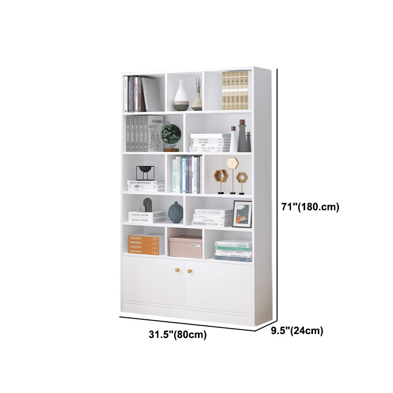 Manufactured Wood Standard Bookshelf Scandinavian Vertical Closed Back Bookshelf Clearhalo 'Bookcases' 'Furniture' 'furniture_bookcases' 'kitchen' 'kitchen_bookcases' 'Living Room Furniture' 'Office Furniture' 4844876
