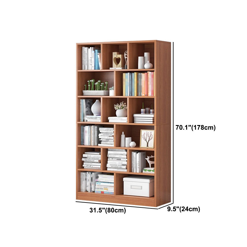 Manufactured Wood Standard Bookshelf Scandinavian Vertical Closed Back Bookshelf Clearhalo 'Bookcases' 'Furniture' 'furniture_bookcases' 'kitchen' 'kitchen_bookcases' 'Living Room Furniture' 'Office Furniture' 4844878