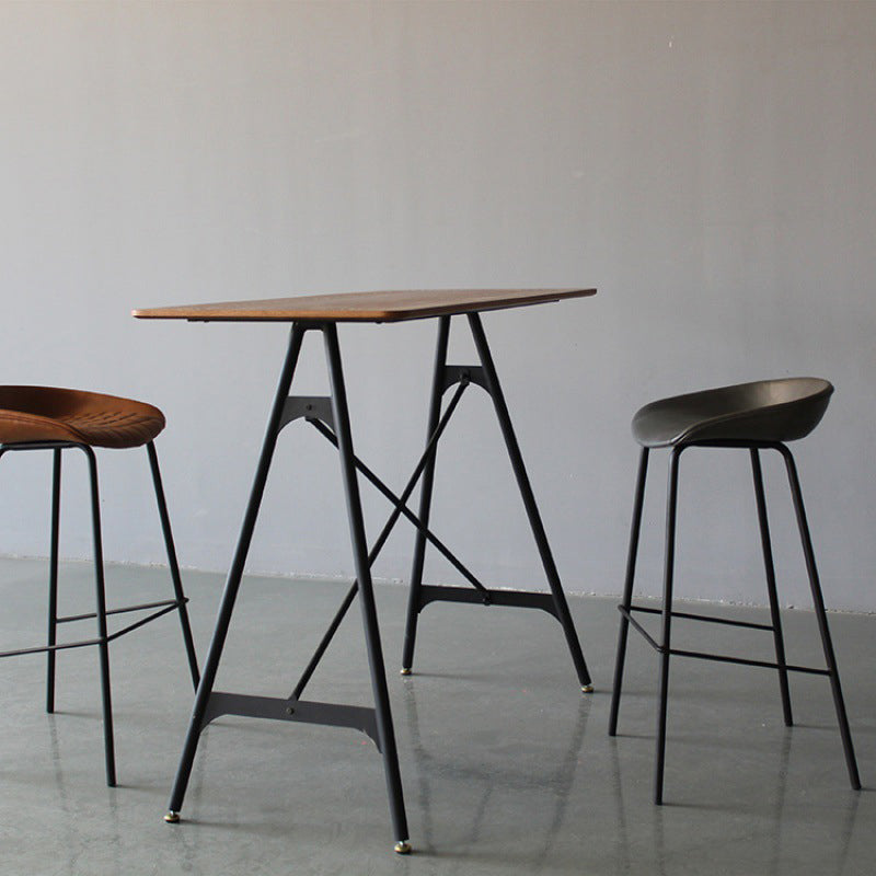 Modern Style Bar-stool PU Leather Counter Bar Stool with Metal Legs for Kitchen Clearhalo 'Bar Furniture' 'Bar Stools' 'bar_stools' 'furn' 'furn_bar_stools' 'Furniture' 'furniture_bar_stools' 'Kitchen & Dining Furniture' 4850203