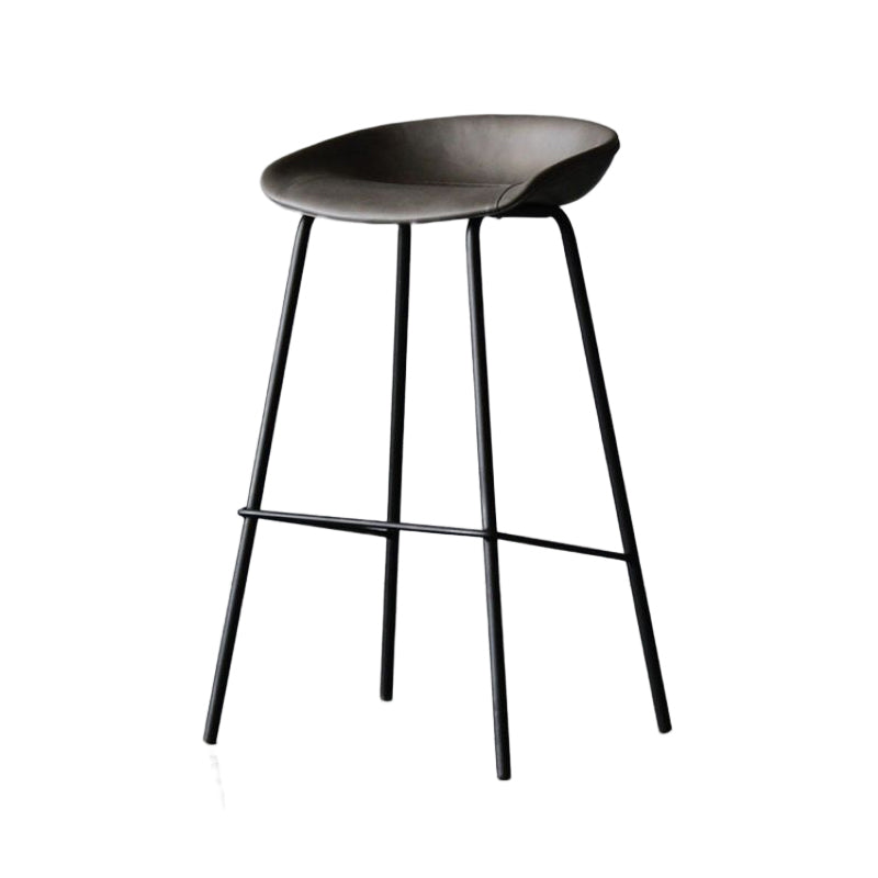 Modern Style Bar-stool PU Leather Counter Bar Stool with Metal Legs for Kitchen Clearhalo 'Bar Furniture' 'Bar Stools' 'bar_stools' 'furn' 'furn_bar_stools' 'Furniture' 'furniture_bar_stools' 'Kitchen & Dining Furniture' 4850208