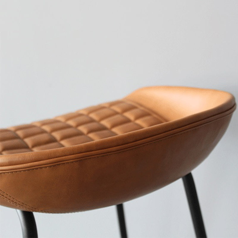 Modern Style Bar-stool PU Leather Counter Bar Stool with Metal Legs for Kitchen Clearhalo 'Bar Furniture' 'Bar Stools' 'bar_stools' 'furn' 'furn_bar_stools' 'Furniture' 'furniture_bar_stools' 'Kitchen & Dining Furniture' 4850210