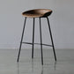 Modern Style Bar-stool PU Leather Counter Bar Stool with Metal Legs for Kitchen Dark Coffee 1 Piece Clearhalo 'Bar Furniture' 'Bar Stools' 'bar_stools' 'furn' 'furn_bar_stools' 'Furniture' 'furniture_bar_stools' 'Kitchen & Dining Furniture' 4850215