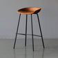 Modern Style Bar-stool PU Leather Counter Bar Stool with Metal Legs for Kitchen Yellow-Brown 1 Piece Clearhalo 'Bar Furniture' 'Bar Stools' 'bar_stools' 'furn' 'furn_bar_stools' 'Furniture' 'furniture_bar_stools' 'Kitchen & Dining Furniture' 4850216
