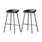 Modern Style Bar-stool PU Leather Counter Bar Stool with Metal Legs for Kitchen Dark Gray 2 Piece Set Clearhalo 'Bar Furniture' 'Bar Stools' 'bar_stools' 'furn' 'furn_bar_stools' 'Furniture' 'furniture_bar_stools' 'Kitchen & Dining Furniture' 4850220
