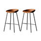 Modern Style Bar-stool PU Leather Counter Bar Stool with Metal Legs for Kitchen Light Brown 2 Piece Set Clearhalo 'Bar Furniture' 'Bar Stools' 'bar_stools' 'furn' 'furn_bar_stools' 'Furniture' 'furniture_bar_stools' 'Kitchen & Dining Furniture' 4850223