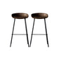 Modern Style Bar-stool PU Leather Counter Bar Stool with Metal Legs for Kitchen Coffee 2 Piece Set Bar Stool(30"H) Clearhalo 'Bar Furniture' 'Bar Stools' 'bar_stools' 'furn' 'furn_bar_stools' 'Furniture' 'furniture_bar_stools' 'Kitchen & Dining Furniture' 4850224