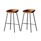 Modern Style Bar-stool PU Leather Counter Bar Stool with Metal Legs for Kitchen Yellow-Brown 2 Piece Set Clearhalo 'Bar Furniture' 'Bar Stools' 'bar_stools' 'furn' 'furn_bar_stools' 'Furniture' 'furniture_bar_stools' 'Kitchen & Dining Furniture' 4850226