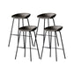 Modern Style Bar-stool PU Leather Counter Bar Stool with Metal Legs for Kitchen Grey 4 Piece Set Clearhalo 'Bar Furniture' 'Bar Stools' 'bar_stools' 'furn' 'furn_bar_stools' 'Furniture' 'furniture_bar_stools' 'Kitchen & Dining Furniture' 4850229