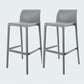 Modern Style Bar-stool Plastic Counter Bar Stool for Kitchen Bar with Plastic Legs Grey 2 Piece Set Bar Stool(30"H) Clearhalo 'Bar Furniture' 'Bar Stools' 'bar_stools' 'furn' 'furn_bar_stools' 'Furniture' 'furniture_bar_stools' 'Kitchen & Dining Furniture' 4850286