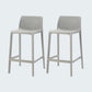Modern Style Bar-stool Plastic Counter Bar Stool for Kitchen Bar with Plastic Legs Light Gray 2 Piece Set Counter Stool(26"H) Clearhalo 'Bar Furniture' 'Bar Stools' 'bar_stools' 'furn' 'furn_bar_stools' 'Furniture' 'furniture_bar_stools' 'Kitchen & Dining Furniture' 4850289