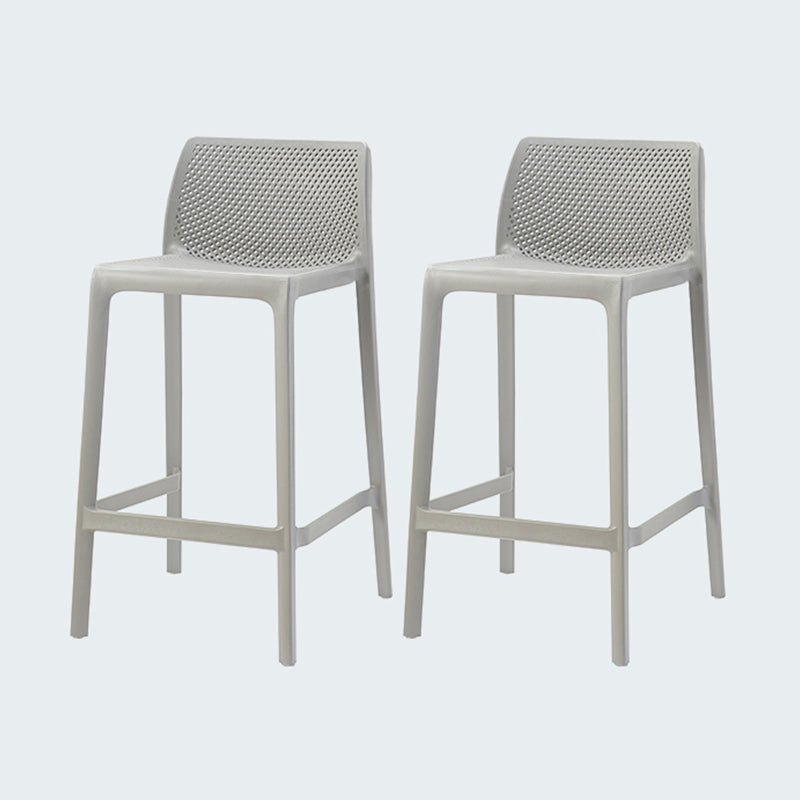 Modern Style Bar-stool Plastic Counter Bar Stool for Kitchen Bar with Plastic Legs Light Gray 2 Piece Set Counter Stool(26"H) Clearhalo 'Bar Furniture' 'Bar Stools' 'bar_stools' 'furn' 'furn_bar_stools' 'Furniture' 'furniture_bar_stools' 'Kitchen & Dining Furniture' 4850289