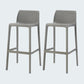 Modern Style Bar-stool Plastic Counter Bar Stool for Kitchen Bar with Plastic Legs Light Gray 2 Piece Set Bar Stool(30"H) Clearhalo 'Bar Furniture' 'Bar Stools' 'bar_stools' 'furn' 'furn_bar_stools' 'Furniture' 'furniture_bar_stools' 'Kitchen & Dining Furniture' 4850291