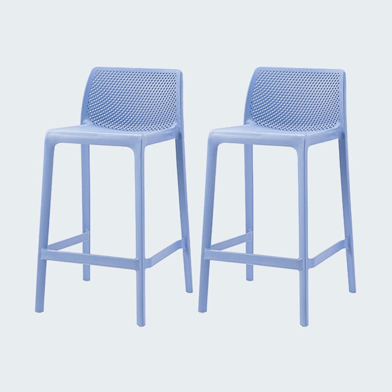 Modern Style Bar-stool Plastic Counter Bar Stool for Kitchen Bar with Plastic Legs Light Blue 2 Piece Set Counter Stool(26"H) Clearhalo 'Bar Furniture' 'Bar Stools' 'bar_stools' 'furn' 'furn_bar_stools' 'Furniture' 'furniture_bar_stools' 'Kitchen & Dining Furniture' 4850301
