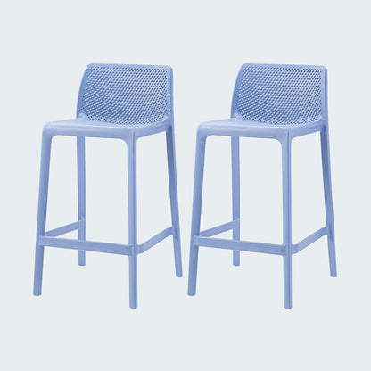 Modern Style Bar-stool Plastic Counter Bar Stool for Kitchen Bar with Plastic Legs Light Blue 2 Piece Set Counter Stool(26"H) Clearhalo 'Bar Furniture' 'Bar Stools' 'bar_stools' 'furn' 'furn_bar_stools' 'Furniture' 'furniture_bar_stools' 'Kitchen & Dining Furniture' 4850301