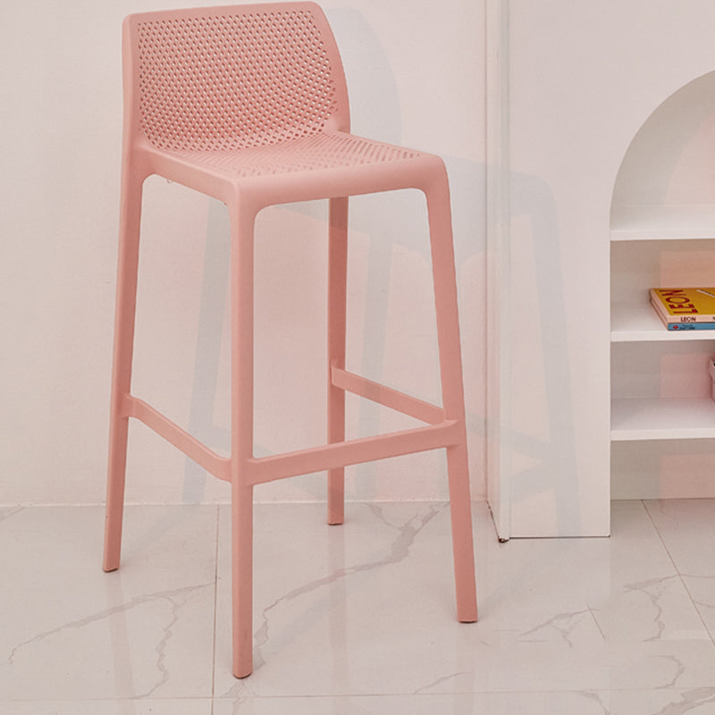 Modern Style Bar-stool Plastic Counter Bar Stool for Kitchen Bar with Plastic Legs Clearhalo 'Bar Furniture' 'Bar Stools' 'bar_stools' 'furn' 'furn_bar_stools' 'Furniture' 'furniture_bar_stools' 'Kitchen & Dining Furniture' 4850302