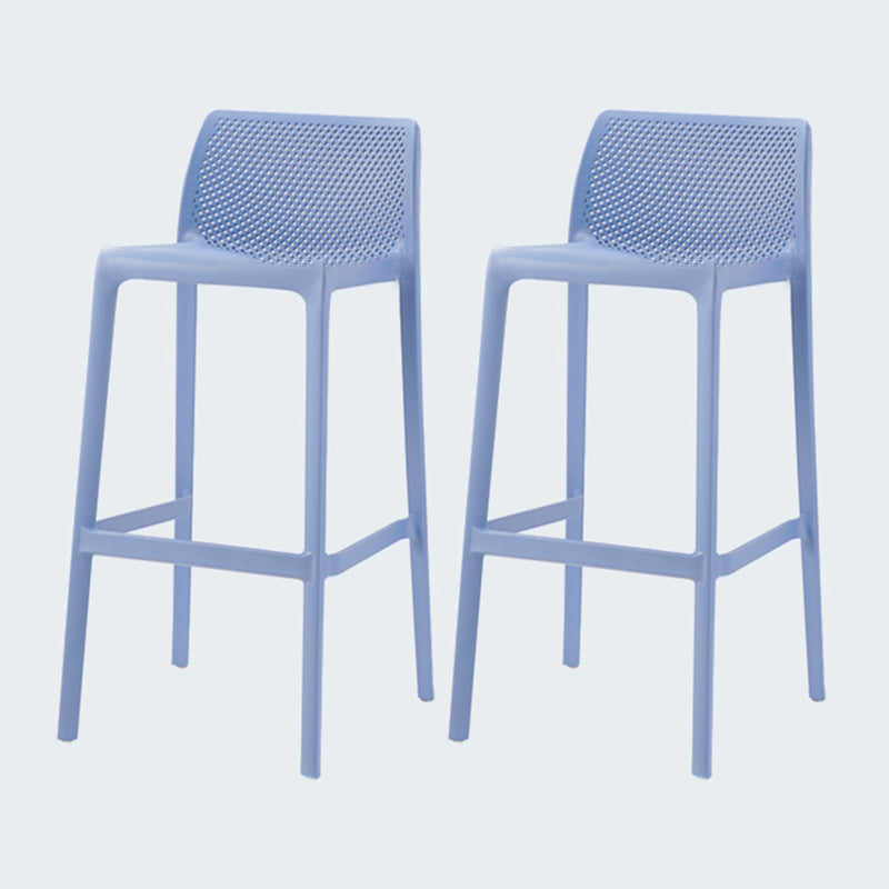 Modern Style Bar-stool Plastic Counter Bar Stool for Kitchen Bar with Plastic Legs Light Blue 2 Piece Set Bar Stool(30"H) Clearhalo 'Bar Furniture' 'Bar Stools' 'bar_stools' 'furn' 'furn_bar_stools' 'Furniture' 'furniture_bar_stools' 'Kitchen & Dining Furniture' 4850303