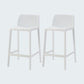 Modern Style Bar-stool Plastic Counter Bar Stool for Kitchen Bar with Plastic Legs Textured White 2 Piece Set Counter Stool(26"H) Clearhalo 'Bar Furniture' 'Bar Stools' 'bar_stools' 'furn' 'furn_bar_stools' 'Furniture' 'furniture_bar_stools' 'Kitchen & Dining Furniture' 4850304