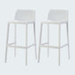 Modern Style Bar-stool Plastic Counter Bar Stool for Kitchen Bar with Plastic Legs Textured White 2 Piece Set Bar Stool(30"H) Clearhalo 'Bar Furniture' 'Bar Stools' 'bar_stools' 'furn' 'furn_bar_stools' 'Furniture' 'furniture_bar_stools' 'Kitchen & Dining Furniture' 4850306