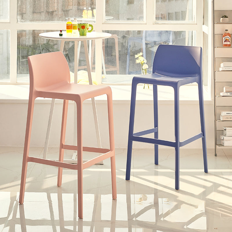 Modern Style Bar-stool Plastic Counter Bar Stool for Kitchen Bar with Plastic Legs Clearhalo 'Bar Furniture' 'Bar Stools' 'bar_stools' 'furn' 'furn_bar_stools' 'Furniture' 'furniture_bar_stools' 'Kitchen & Dining Furniture' 4850307