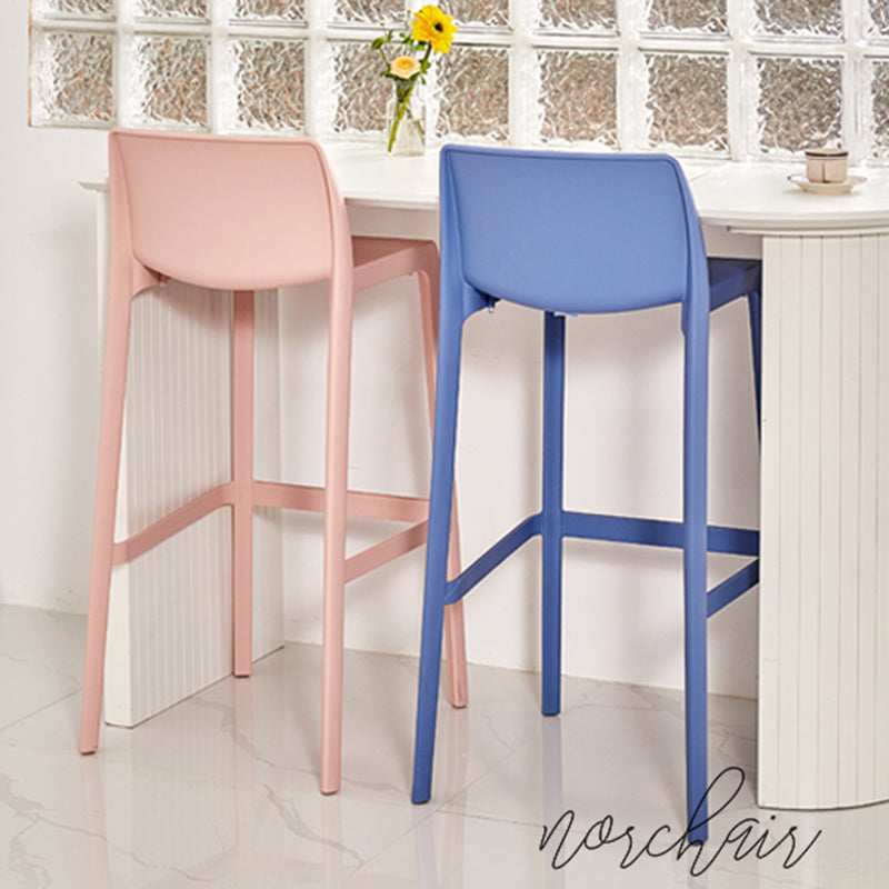 Modern Style Bar-stool Plastic Counter Bar Stool for Kitchen Bar with Plastic Legs Clearhalo 'Bar Furniture' 'Bar Stools' 'bar_stools' 'furn' 'furn_bar_stools' 'Furniture' 'furniture_bar_stools' 'Kitchen & Dining Furniture' 4850309