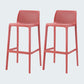 Modern Style Bar-stool Plastic Counter Bar Stool for Kitchen Bar with Plastic Legs Light Red 2 Piece Set Bar Stool(30"H) Clearhalo 'Bar Furniture' 'Bar Stools' 'bar_stools' 'furn' 'furn_bar_stools' 'Furniture' 'furniture_bar_stools' 'Kitchen & Dining Furniture' 4850310