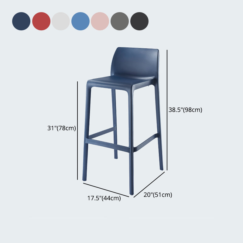 Modern Style Bar-stool Plastic Counter Bar Stool for Kitchen Bar with Plastic Legs Clearhalo 'Bar Furniture' 'Bar Stools' 'bar_stools' 'furn' 'furn_bar_stools' 'Furniture' 'furniture_bar_stools' 'Kitchen & Dining Furniture' 4850312