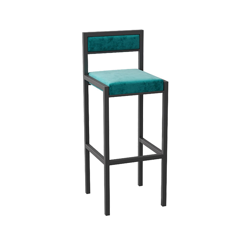 Scandinavian Upholstered Bar Stools for Kitchen Armless Square Stools Black 1 Piece Clearhalo 'Bar Furniture' 'Bar Stools' 'bar_stools' 'furn' 'furn_bar_stools' 'Furniture' 'furniture_bar_stools' 'Kitchen & Dining Furniture' 4850316