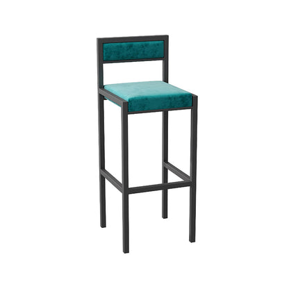 Scandinavian Upholstered Bar Stools for Kitchen Armless Square Stools Black 1 Piece Clearhalo 'Bar Furniture' 'Bar Stools' 'bar_stools' 'furn' 'furn_bar_stools' 'Furniture' 'furniture_bar_stools' 'Kitchen & Dining Furniture' 4850316