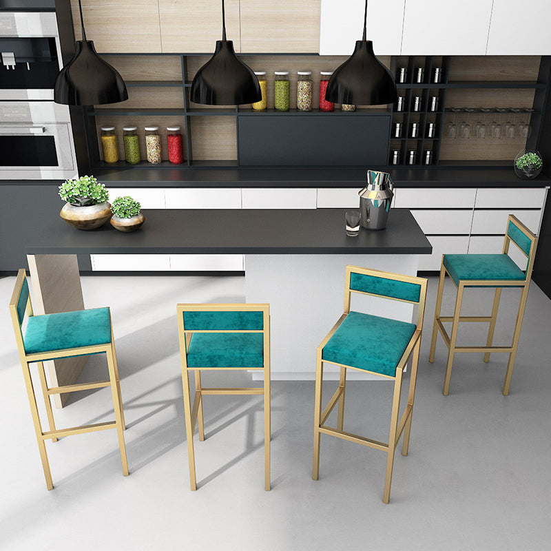 Scandinavian Upholstered Bar Stools for Kitchen Armless Square Stools Clearhalo 'Bar Furniture' 'Bar Stools' 'bar_stools' 'furn' 'furn_bar_stools' 'Furniture' 'furniture_bar_stools' 'Kitchen & Dining Furniture' 4850319
