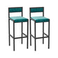Scandinavian Upholstered Bar Stools for Kitchen Armless Square Stools Black 2 Piece Set Clearhalo 'Bar Furniture' 'Bar Stools' 'bar_stools' 'furn' 'furn_bar_stools' 'Furniture' 'furniture_bar_stools' 'Kitchen & Dining Furniture' 4850320