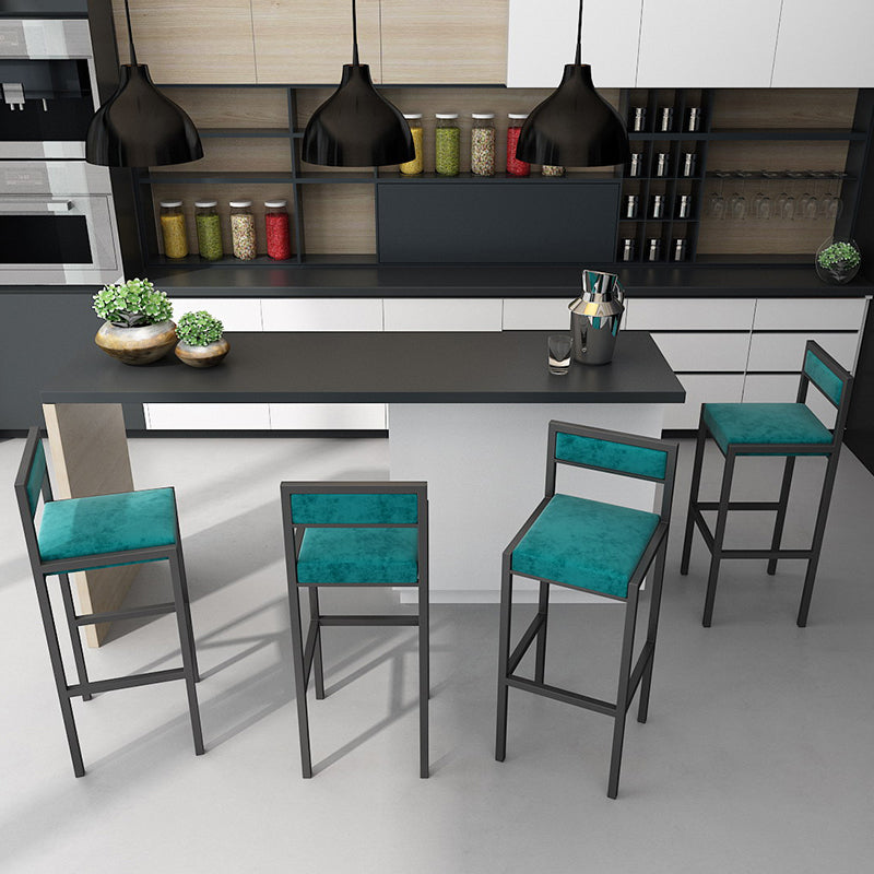 Scandinavian Upholstered Bar Stools for Kitchen Armless Square Stools Clearhalo 'Bar Furniture' 'Bar Stools' 'bar_stools' 'furn' 'furn_bar_stools' 'Furniture' 'furniture_bar_stools' 'Kitchen & Dining Furniture' 4850322