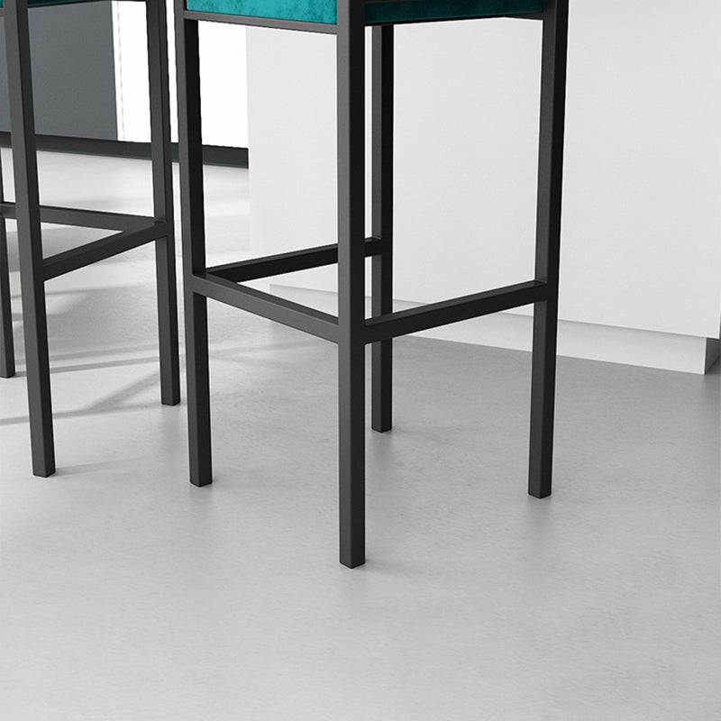 Scandinavian Upholstered Bar Stools for Kitchen Armless Square Stools Clearhalo 'Bar Furniture' 'Bar Stools' 'bar_stools' 'furn' 'furn_bar_stools' 'Furniture' 'furniture_bar_stools' 'Kitchen & Dining Furniture' 4850328