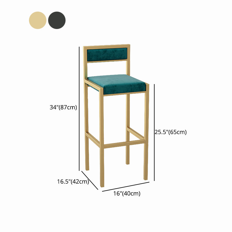 Scandinavian Upholstered Bar Stools for Kitchen Armless Square Stools Clearhalo 'Bar Furniture' 'Bar Stools' 'bar_stools' 'furn' 'furn_bar_stools' 'Furniture' 'furniture_bar_stools' 'Kitchen & Dining Furniture' 4850332