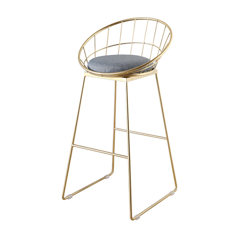 Scandinavian Upholstered Counter Chairs Bucket Barstools with Metal Legs for Home Clearhalo 'Bar Furniture' 'Bar Stools' 'bar_stools' 'furn' 'furn_bar_stools' 'Furniture' 'furniture_bar_stools' 'Kitchen & Dining Furniture' 4850342