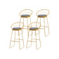Scandinavian Upholstered Counter Chairs Bucket Barstools with Metal Legs for Home Gold 4 Piece Set Counter Stool(26"H) Clearhalo 'Bar Furniture' 'Bar Stools' 'bar_stools' 'furn' 'furn_bar_stools' 'Furniture' 'furniture_bar_stools' 'Kitchen & Dining Furniture' 4850344
