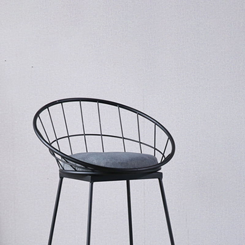 Scandinavian Upholstered Counter Chairs Bucket Barstools with Metal Legs for Home Clearhalo 'Bar Furniture' 'Bar Stools' 'bar_stools' 'furn' 'furn_bar_stools' 'Furniture' 'furniture_bar_stools' 'Kitchen & Dining Furniture' 4850346