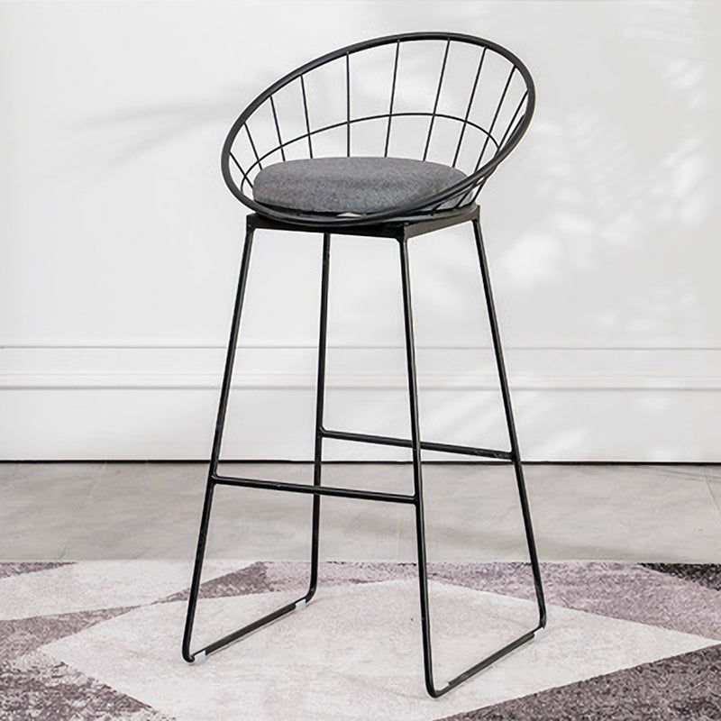 Scandinavian Upholstered Counter Chairs Bucket Barstools with Metal Legs for Home Clearhalo 'Bar Furniture' 'Bar Stools' 'bar_stools' 'furn' 'furn_bar_stools' 'Furniture' 'furniture_bar_stools' 'Kitchen & Dining Furniture' 4850356