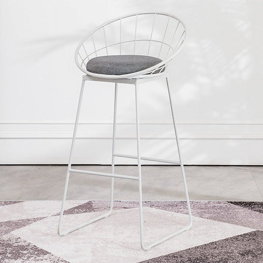 Scandinavian Upholstered Counter Chairs Bucket Barstools with Metal Legs for Home Clearhalo 'Bar Furniture' 'Bar Stools' 'bar_stools' 'furn' 'furn_bar_stools' 'Furniture' 'furniture_bar_stools' 'Kitchen & Dining Furniture' 4850357