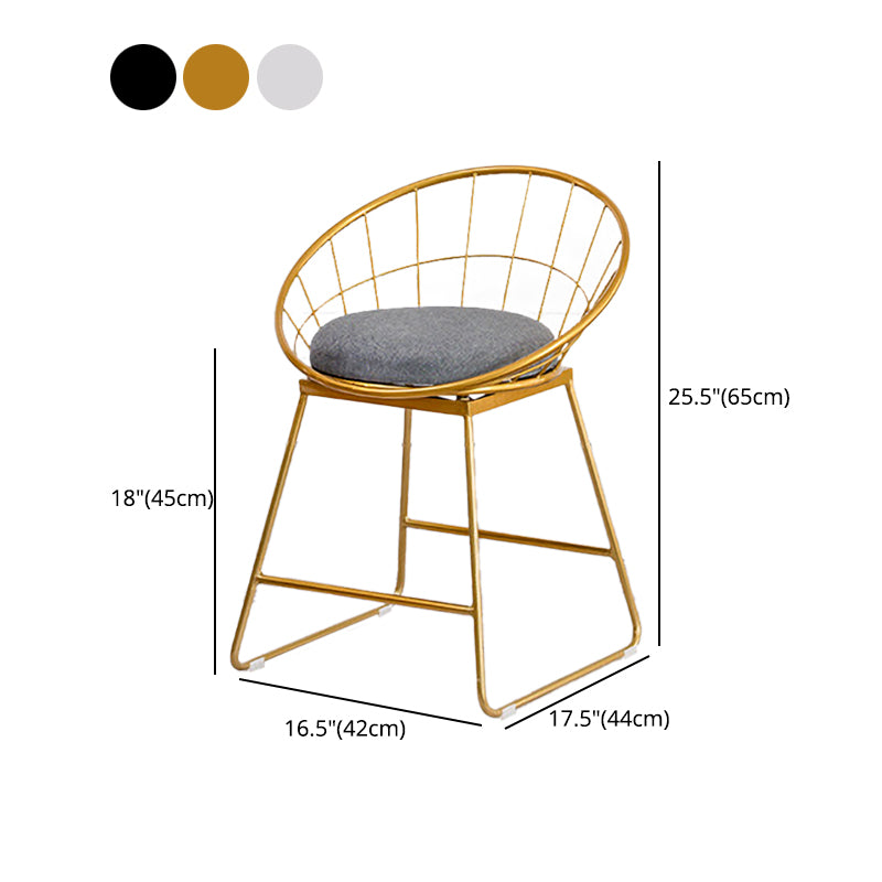 Scandinavian Upholstered Counter Chairs Bucket Barstools with Metal Legs for Home Clearhalo 'Bar Furniture' 'Bar Stools' 'bar_stools' 'furn' 'furn_bar_stools' 'Furniture' 'furniture_bar_stools' 'Kitchen & Dining Furniture' 4850358