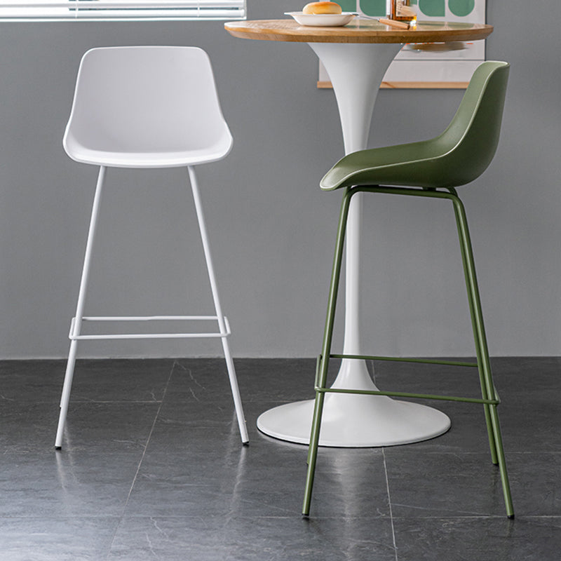 Contemporary Style Bar-stool Plastic Counter Bar Stool for Kitchen Bar with Metal Legs Clearhalo 'Bar Furniture' 'Bar Stools' 'bar_stools' 'furn' 'furn_bar_stools' 'Furniture' 'furniture_bar_stools' 'Kitchen & Dining Furniture' 4850368