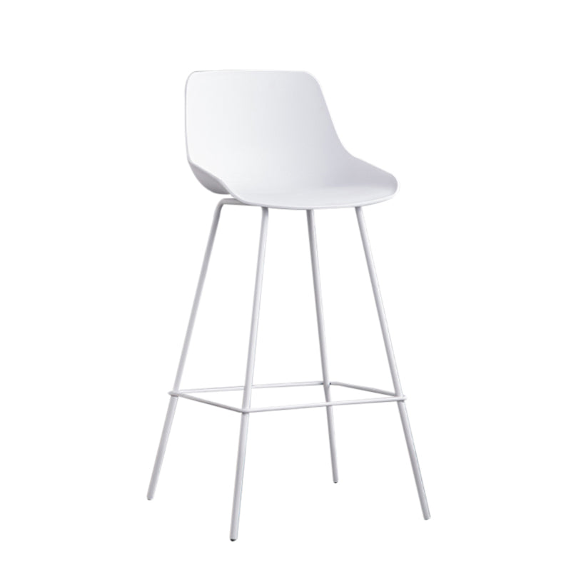 Contemporary Style Bar-stool Plastic Counter Bar Stool for Kitchen Bar with Metal Legs Clearhalo 'Bar Furniture' 'Bar Stools' 'bar_stools' 'furn' 'furn_bar_stools' 'Furniture' 'furniture_bar_stools' 'Kitchen & Dining Furniture' 4850380