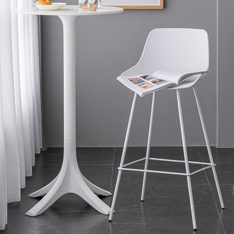 Contemporary Style Bar-stool Plastic Counter Bar Stool for Kitchen Bar with Metal Legs Clearhalo 'Bar Furniture' 'Bar Stools' 'bar_stools' 'furn' 'furn_bar_stools' 'Furniture' 'furniture_bar_stools' 'Kitchen & Dining Furniture' 4850387