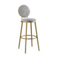 Nordic Design Upholstered Bar Stools for Home Luxury Low Back Round Stools White 1 Piece Clearhalo 'Bar Furniture' 'Bar Stools' 'bar_stools' 'furn' 'furn_bar_stools' 'Furniture' 'furniture_bar_stools' 'Kitchen & Dining Furniture' 4850392