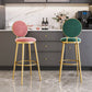 Nordic Design Upholstered Bar Stools for Home Luxury Low Back Round Stools Clearhalo 'Bar Furniture' 'Bar Stools' 'bar_stools' 'furn' 'furn_bar_stools' 'Furniture' 'furniture_bar_stools' 'Kitchen & Dining Furniture' 4850393