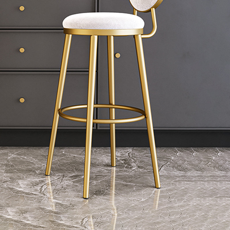 Nordic Design Upholstered Bar Stools for Home Luxury Low Back Round Stools Clearhalo 'Bar Furniture' 'Bar Stools' 'bar_stools' 'furn' 'furn_bar_stools' 'Furniture' 'furniture_bar_stools' 'Kitchen & Dining Furniture' 4850401