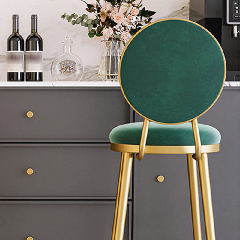 Nordic Design Upholstered Bar Stools for Home Luxury Low Back Round Stools Clearhalo 'Bar Furniture' 'Bar Stools' 'bar_stools' 'furn' 'furn_bar_stools' 'Furniture' 'furniture_bar_stools' 'Kitchen & Dining Furniture' 4850406