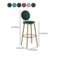 Nordic Design Upholstered Bar Stools for Home Luxury Low Back Round Stools Clearhalo 'Bar Furniture' 'Bar Stools' 'bar_stools' 'furn' 'furn_bar_stools' 'Furniture' 'furniture_bar_stools' 'Kitchen & Dining Furniture' 4850422