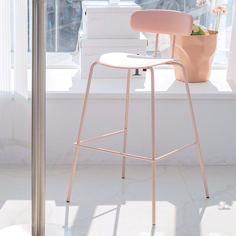 Modern Bar-stool Plastic Counter Bar Stool for Kitchen Bar with Metal Legs Clearhalo 'Bar Furniture' 'Bar Stools' 'bar_stools' 'furn' 'furn_bar_stools' 'Furniture' 'furniture_bar_stools' 'Kitchen & Dining Furniture' 4850469