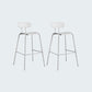 Modern Bar-stool Plastic Counter Bar Stool for Kitchen Bar with Metal Legs White 2 Piece Set Bar Stool(30"H) Clearhalo 'Bar Furniture' 'Bar Stools' 'bar_stools' 'furn' 'furn_bar_stools' 'Furniture' 'furniture_bar_stools' 'Kitchen & Dining Furniture' 4850476